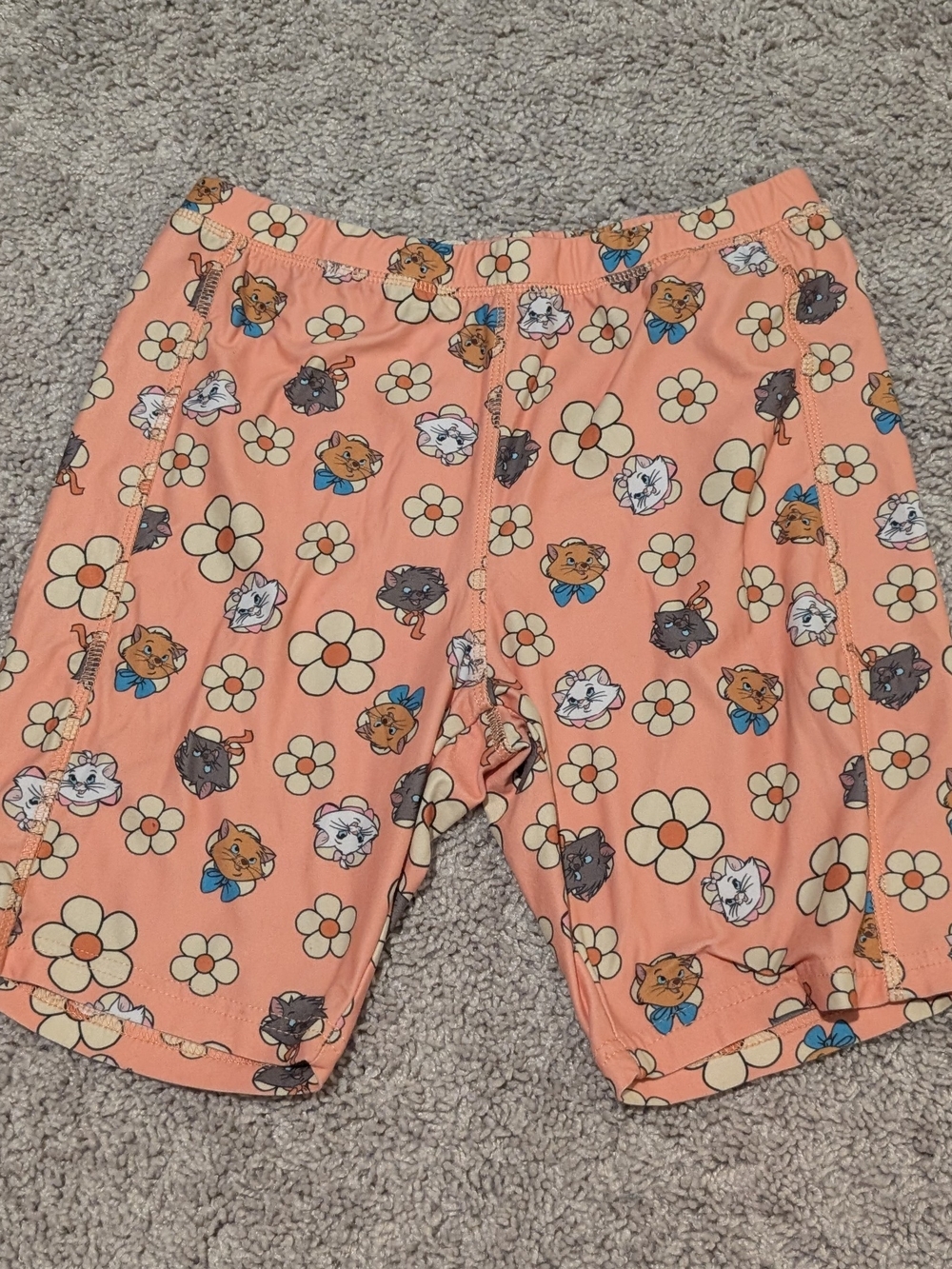 Disney Coral Shorts with Aristocrats & Daisy Print